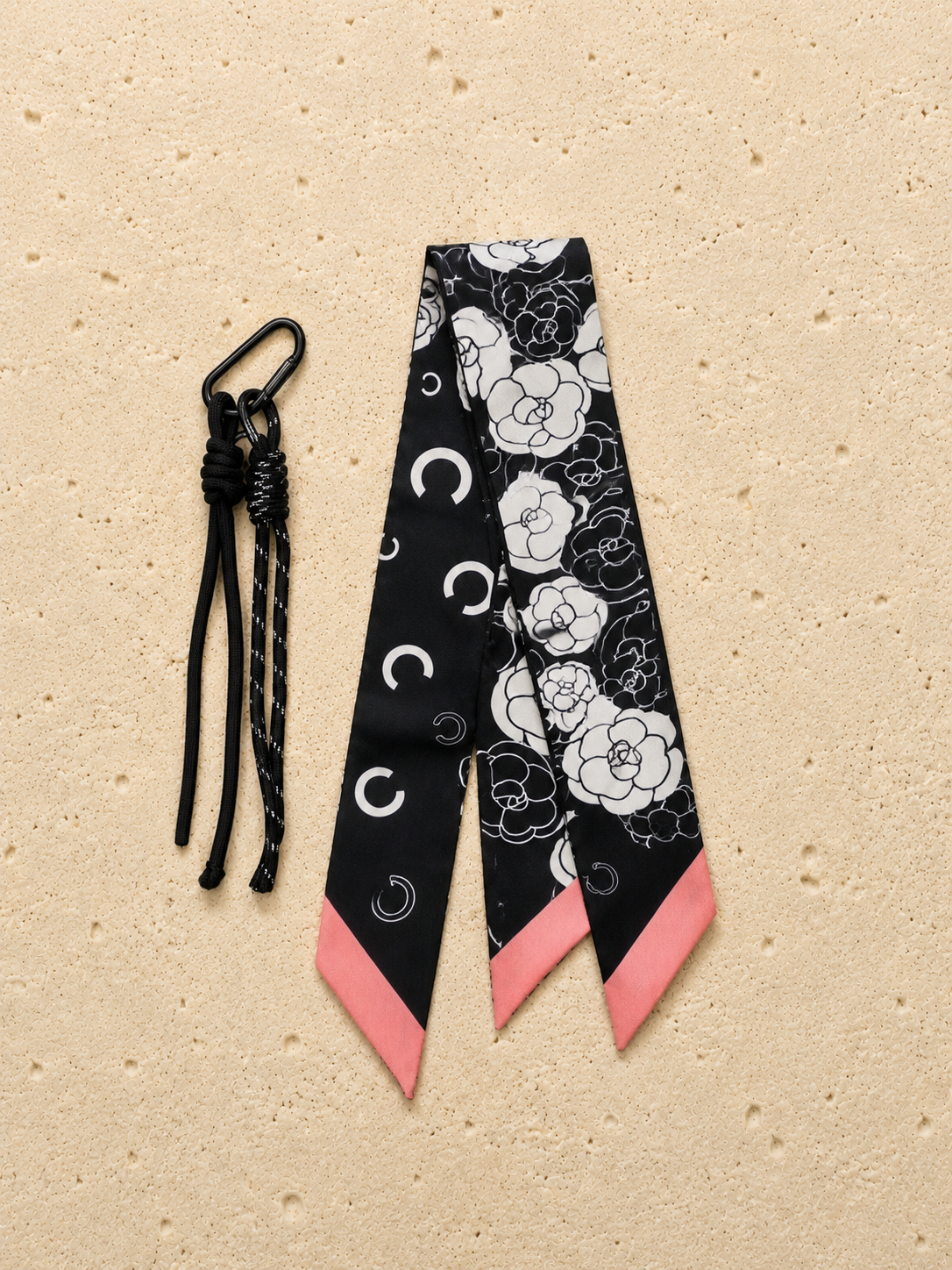 Black Bloom Bag Charm Set