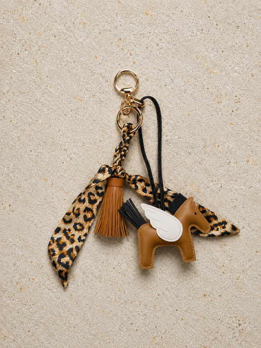 Leopard Equestrian Bag Charm Set