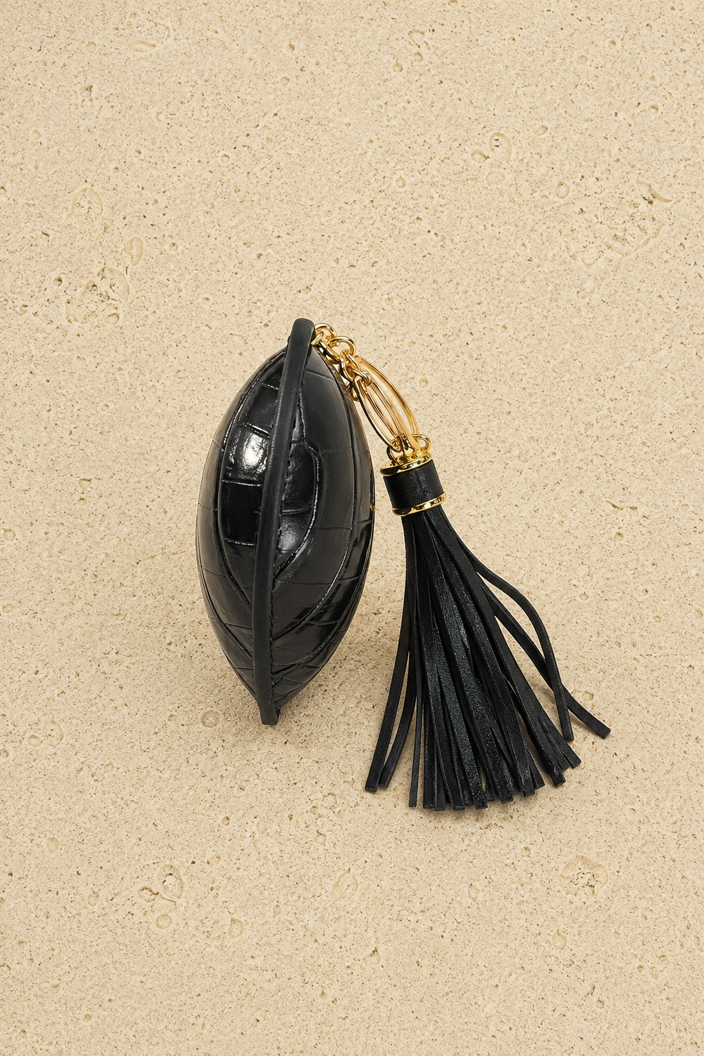 Black Croc Heart Charm