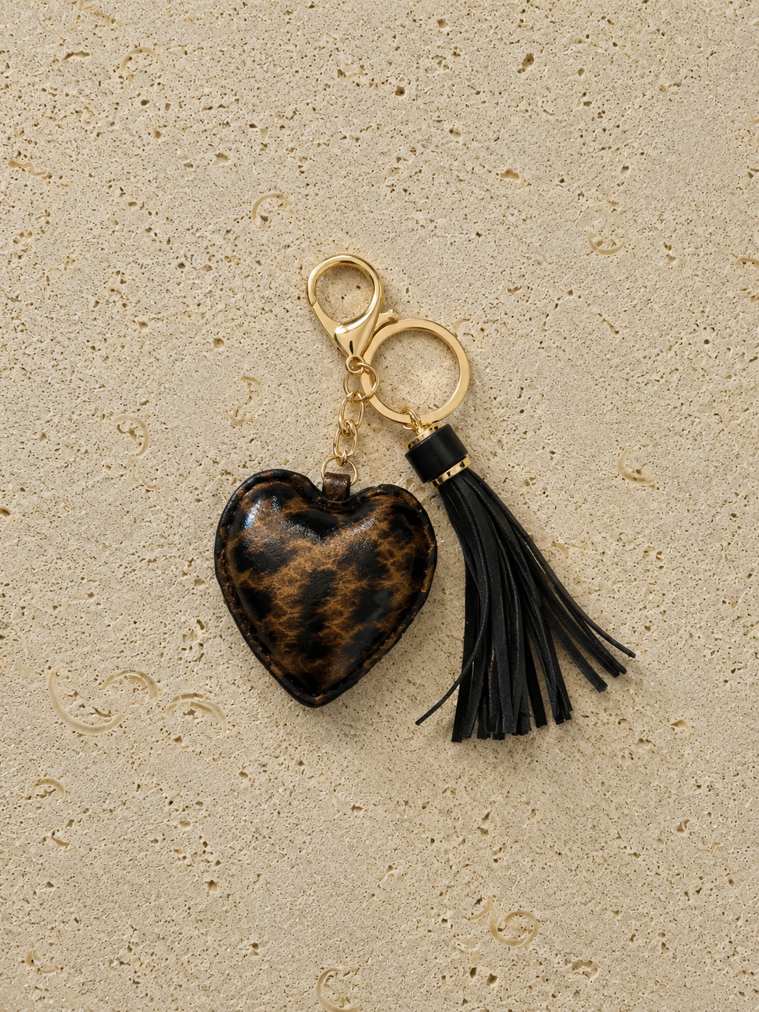 Black Wild Heart Charm