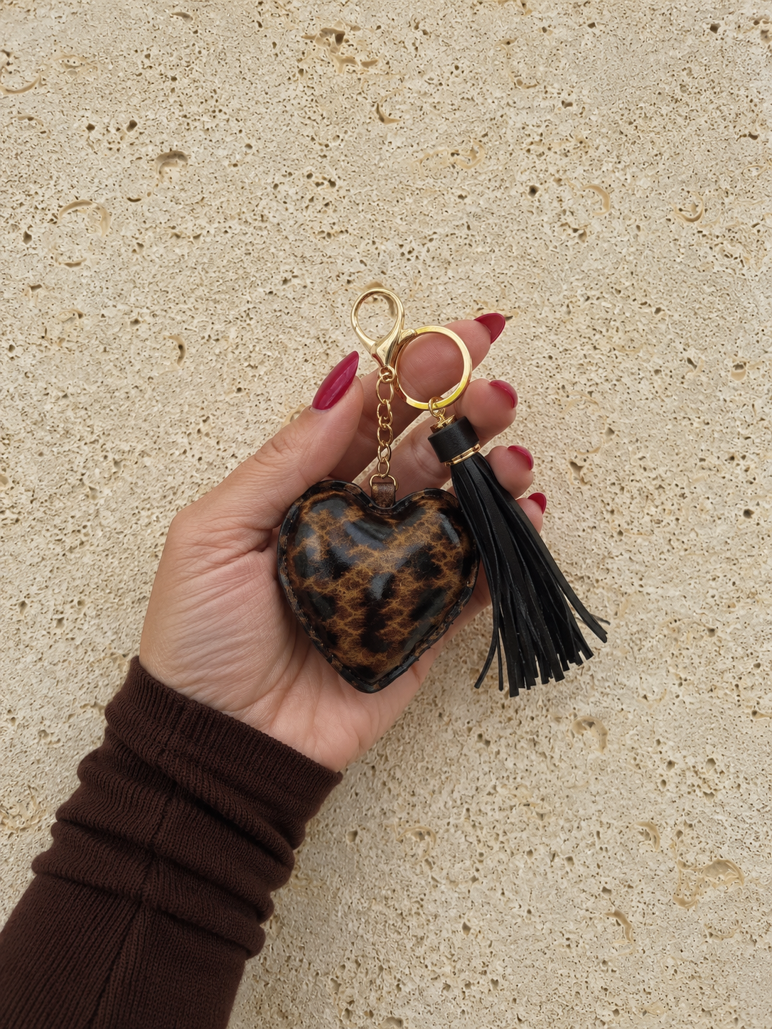 Black Wild Heart Charm