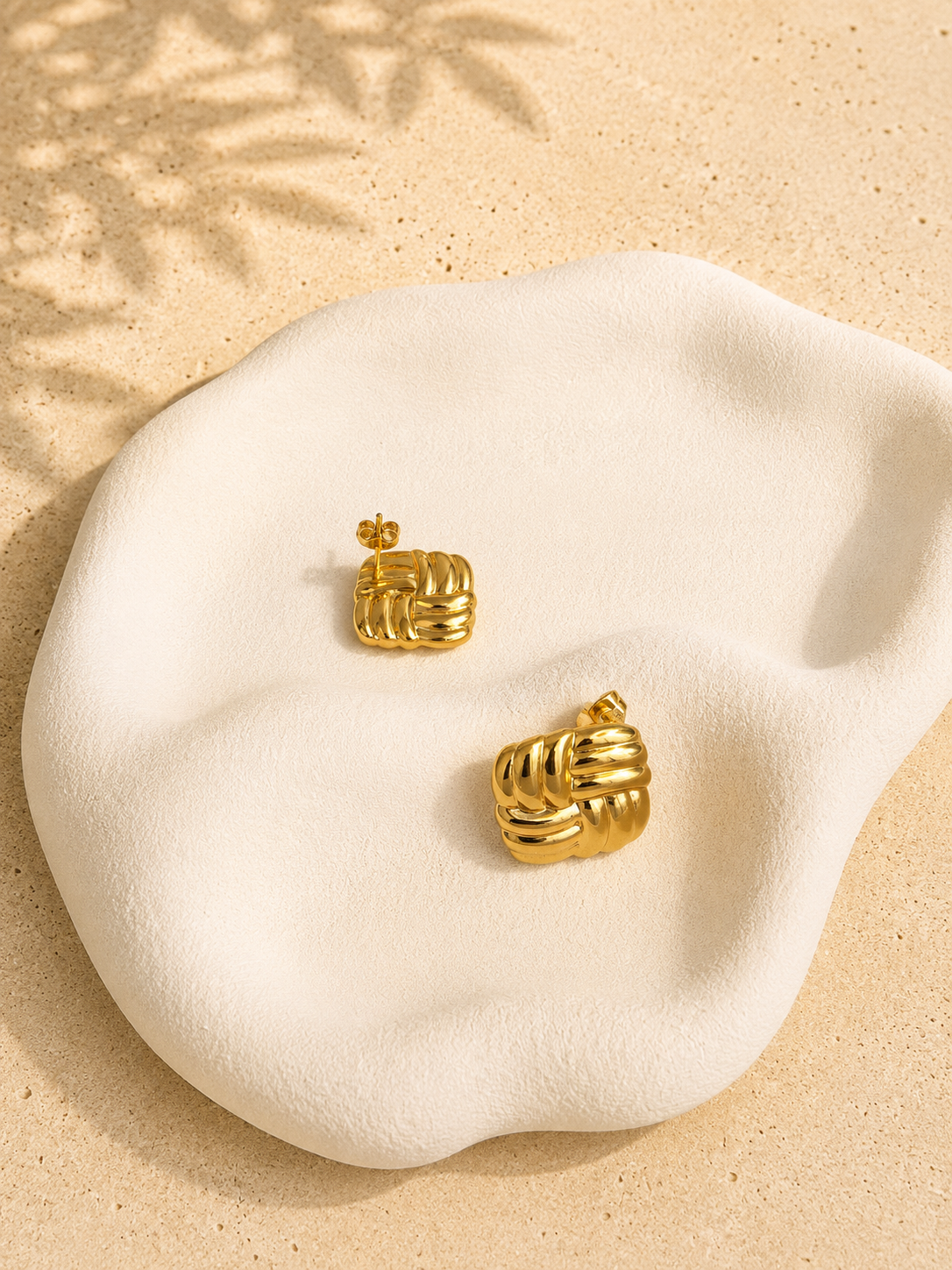 Cameron Woven Square Earrings