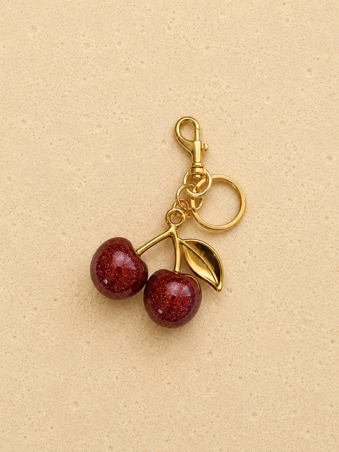 Ruby Cherry Bag Charm