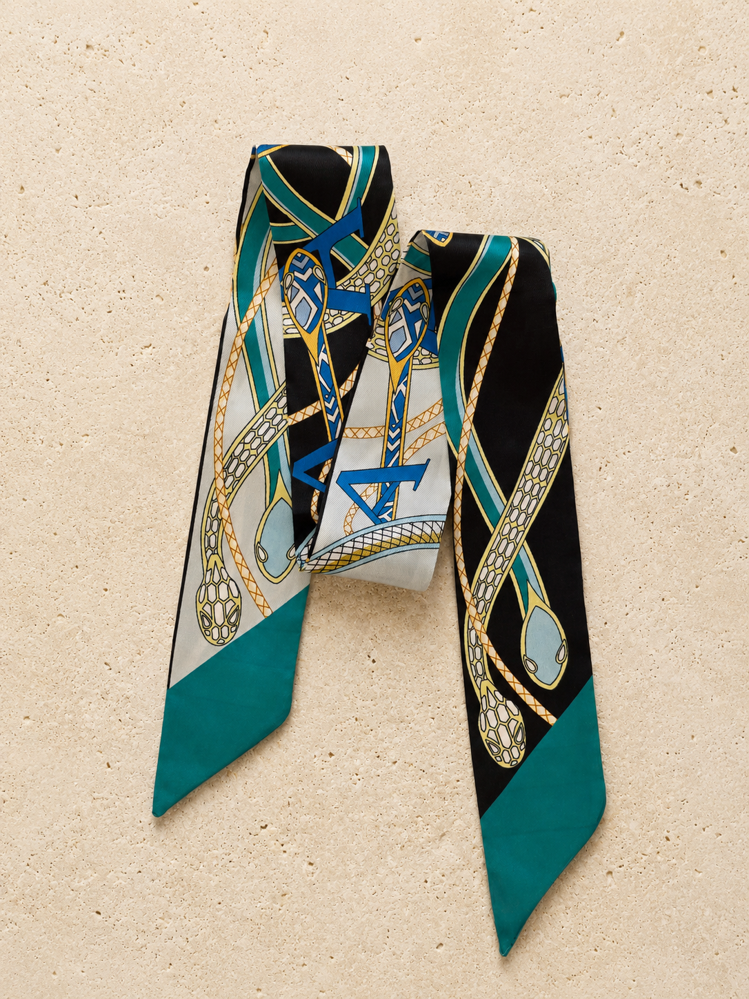 Serpent Black Teal Bag Charm Set