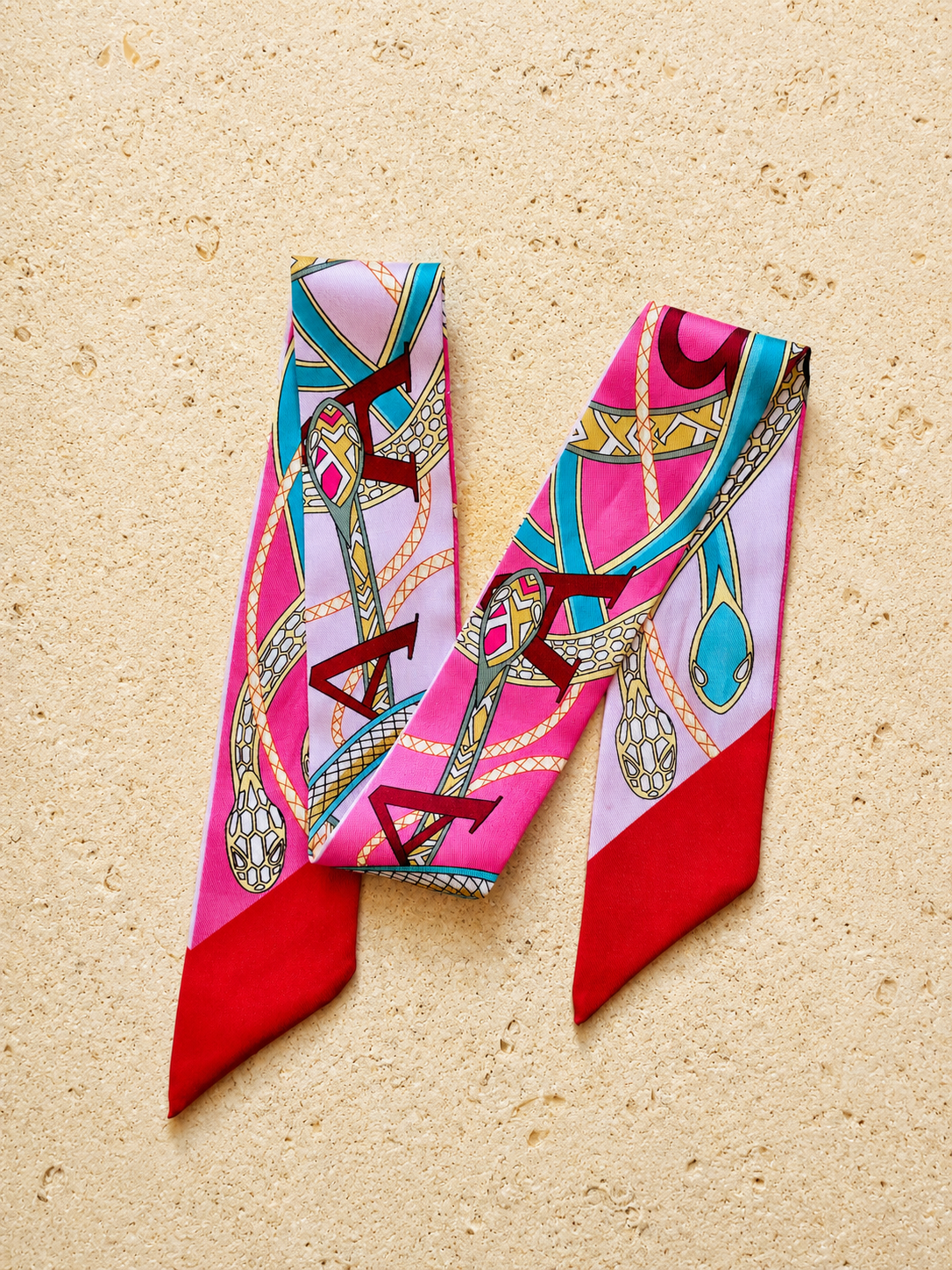 Serpent Red Pink Bag Charm Set